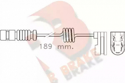 R BRAKE 610377rb -  Сигнализатор, износ тормозных колодок